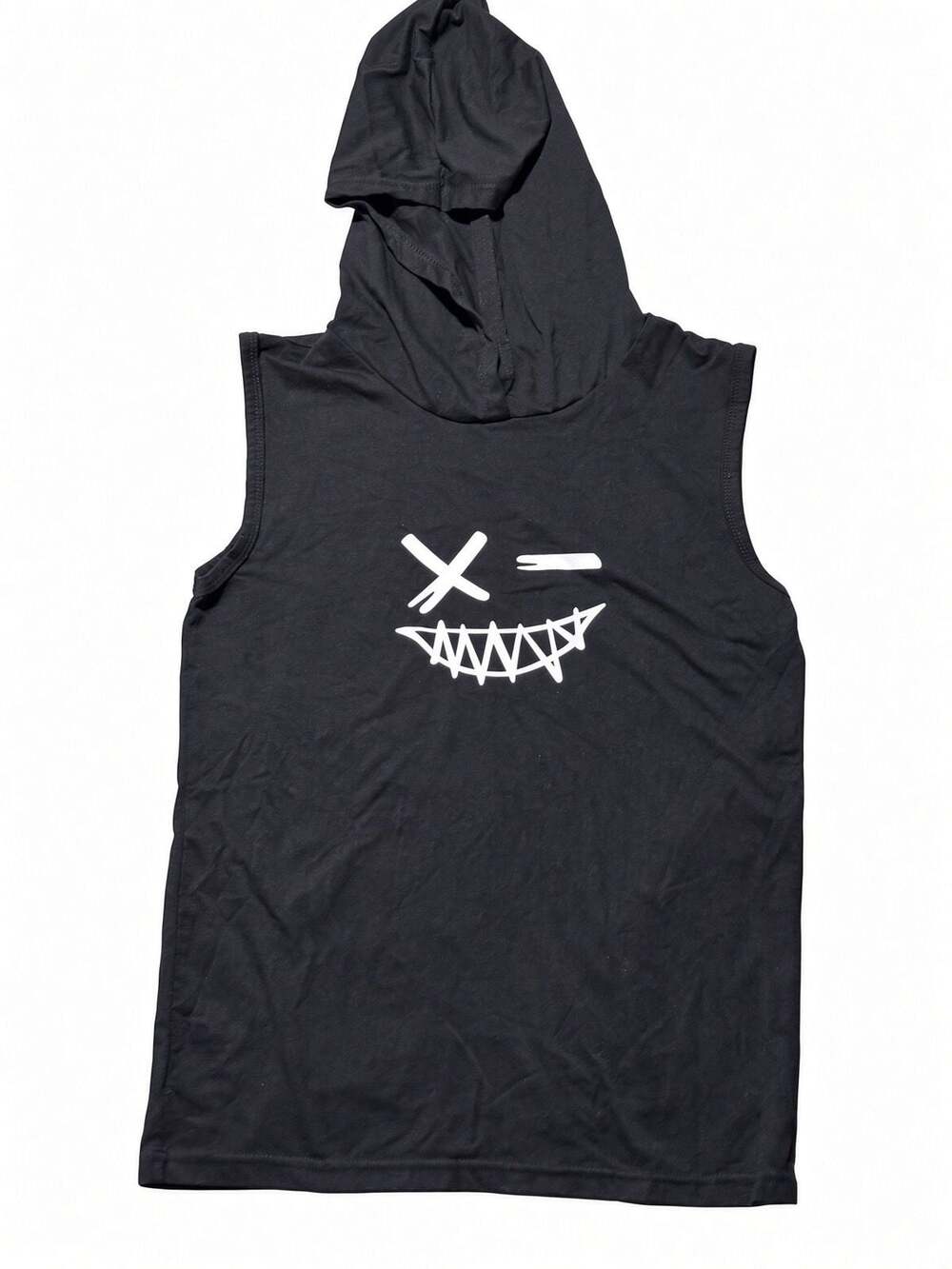 Manfinity Roughcore Men's Casual Printed Hooded Tank Top